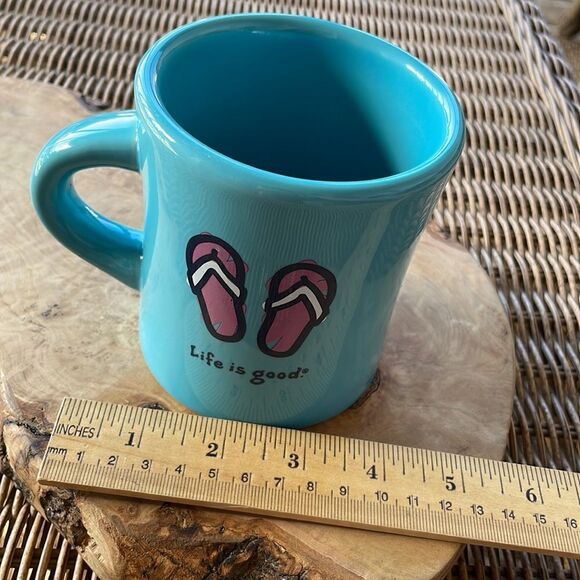 Life is Good Teal Coffee Mug - Picture 5 of 5
